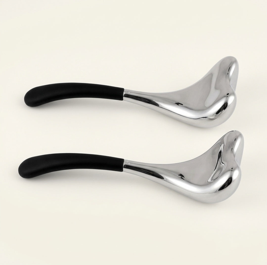 Wave Stainless Steel Ice Globe Facial Spoon - Set of Two
