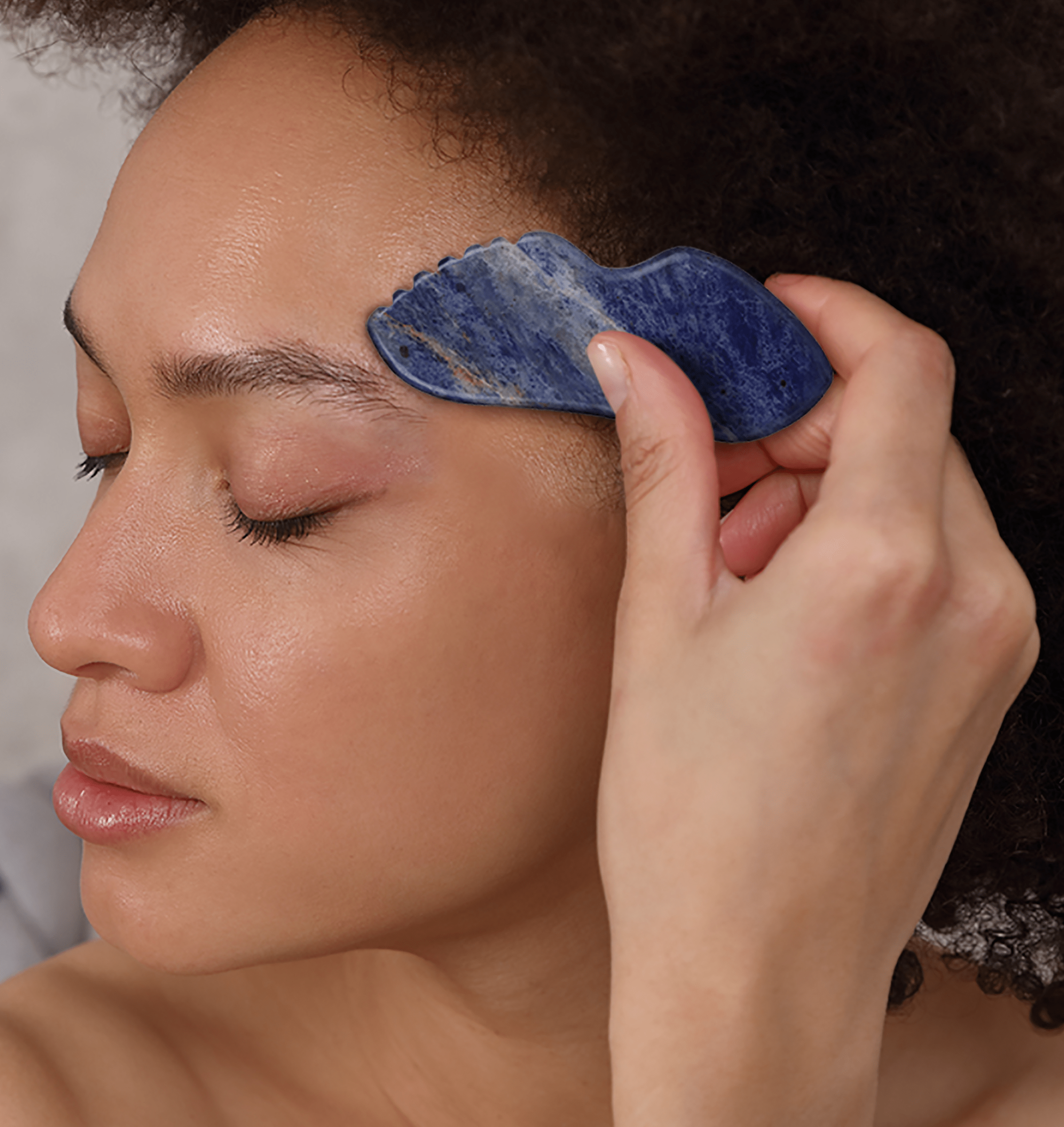Sodalite Jagged Edge Lips Gua Sha