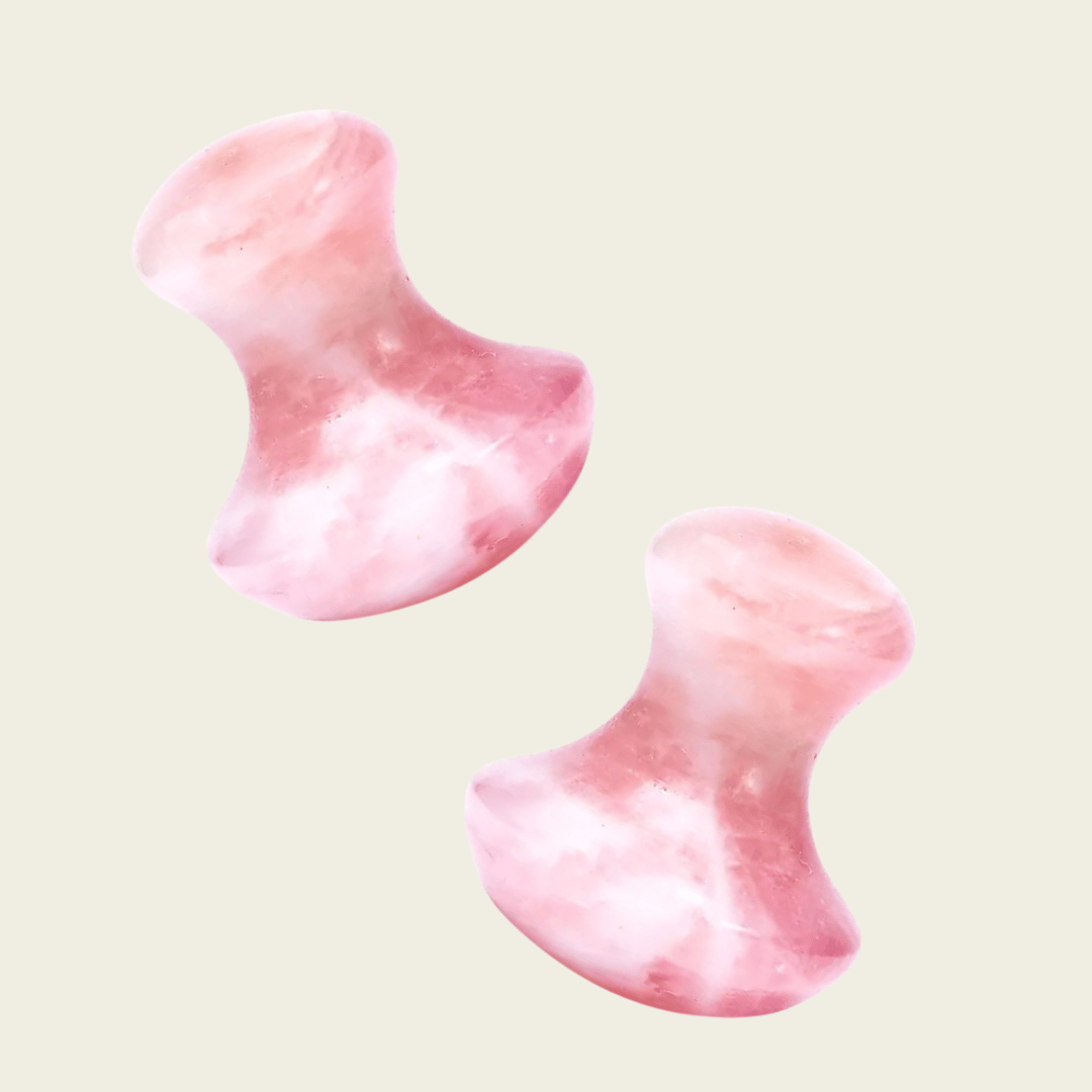 Rose Quartz Mushroom Gua Sha - Set of Two