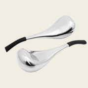 Stainless Steel Ice Globe Facial Spoon Round - Set of Two