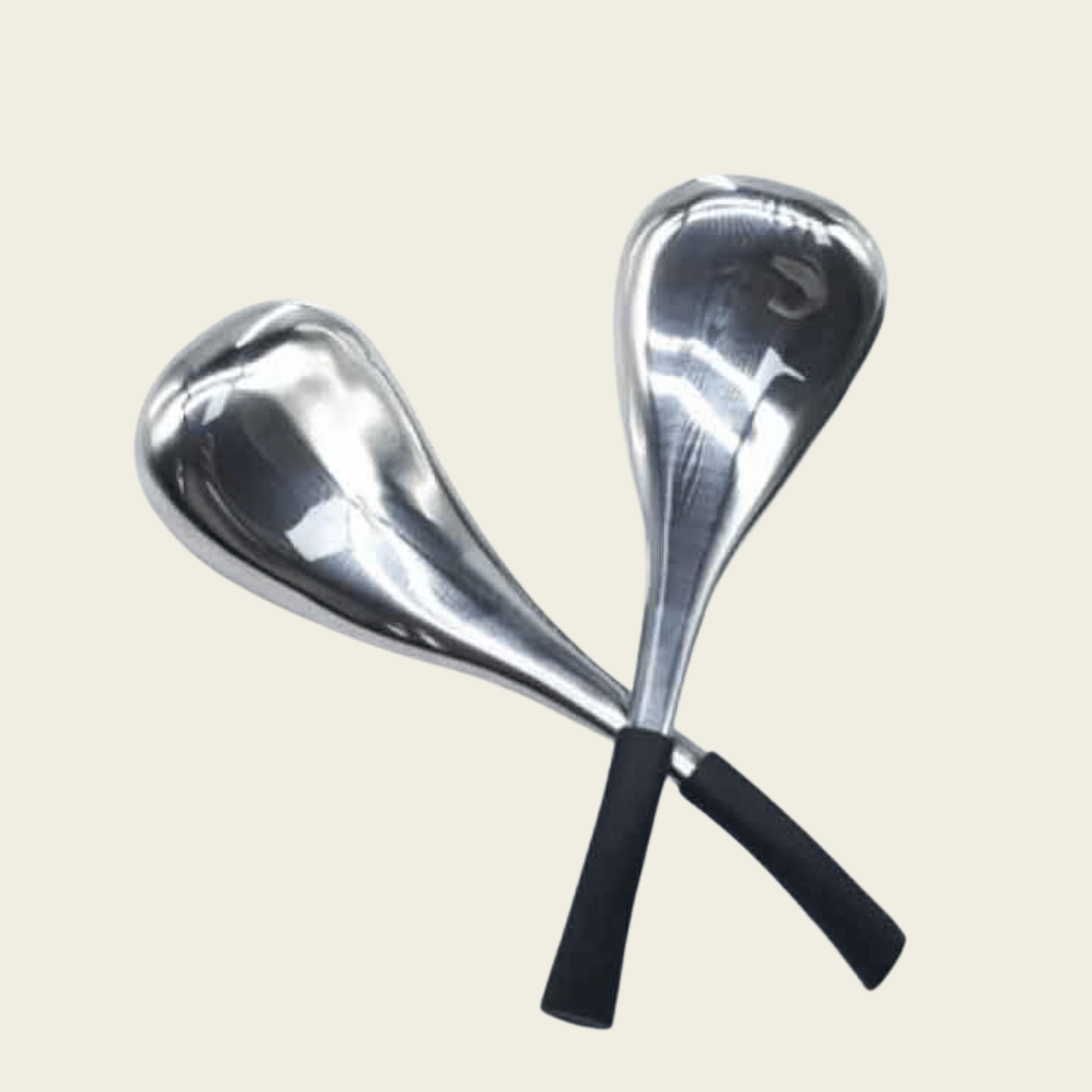Stainless Steel Ice Globe Facial Spoon Round - Set of Two