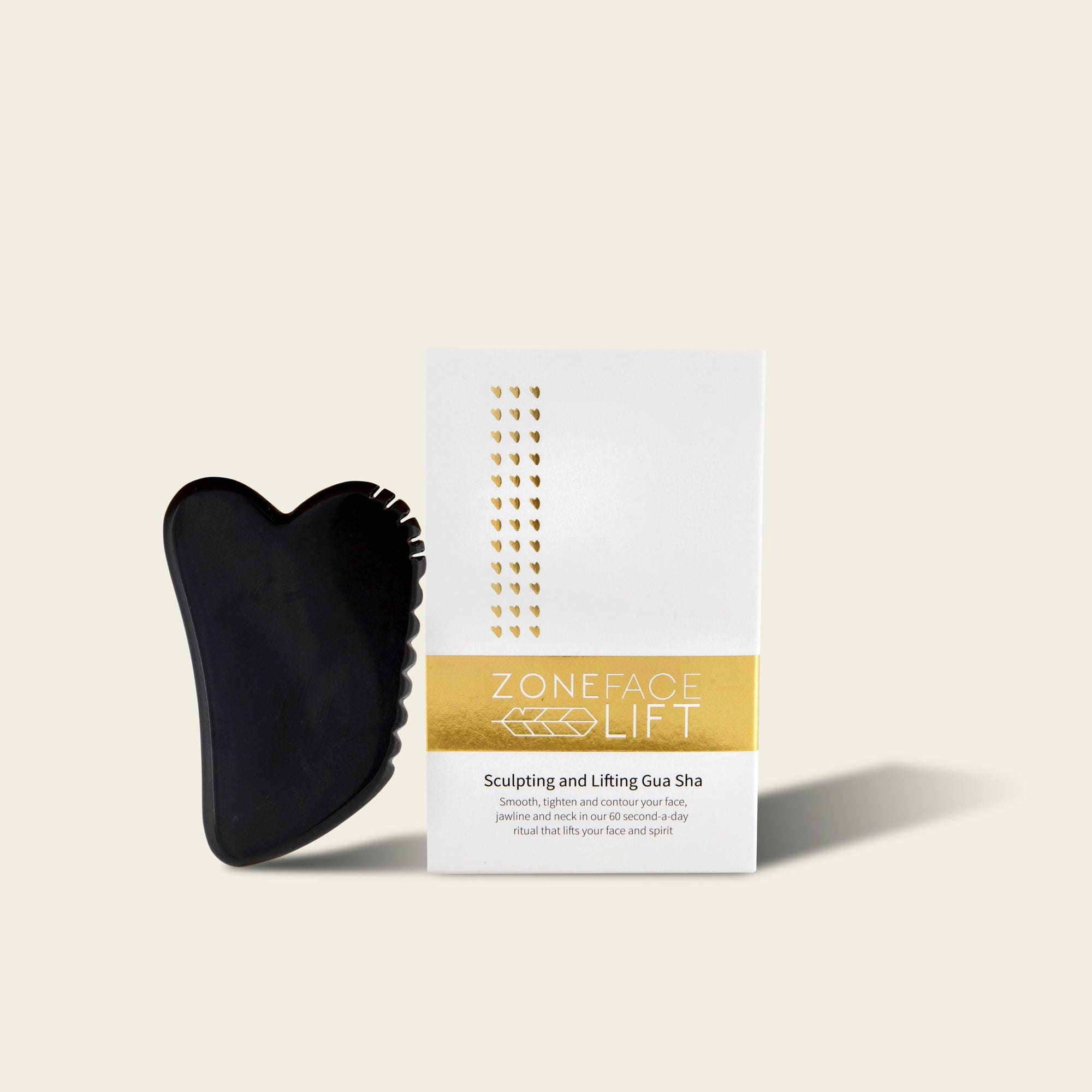 ZFL Gua Sha Black Obsidian Facial Tool - zonefacelift.shop